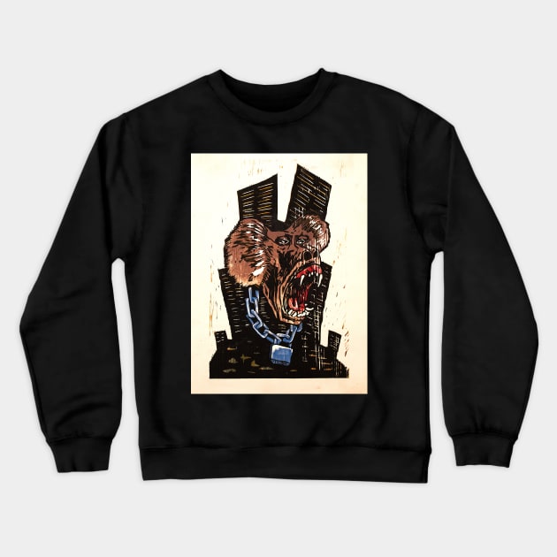 Urban Baboon Print Crewneck Sweatshirt by StewStudio